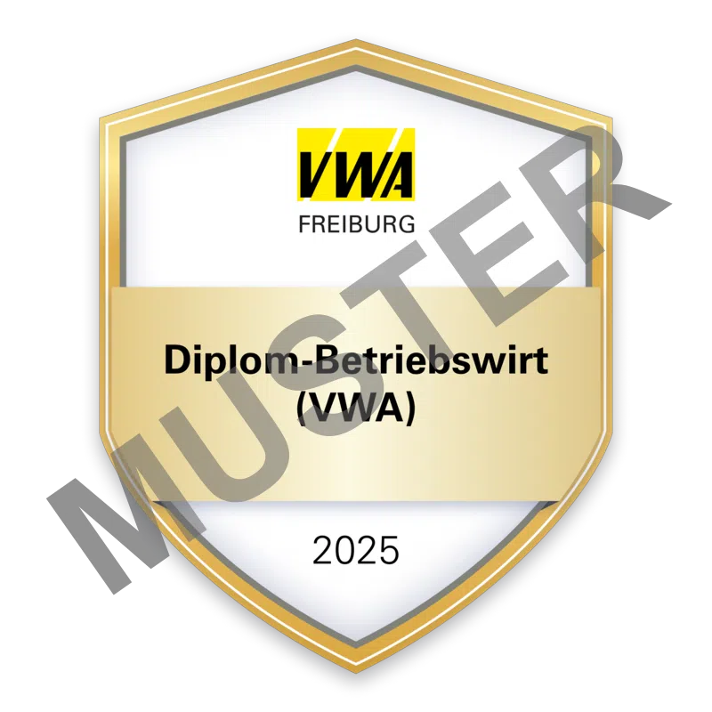 Muster eines Badges: Diplom-Betriebswirt (VWA), 2025