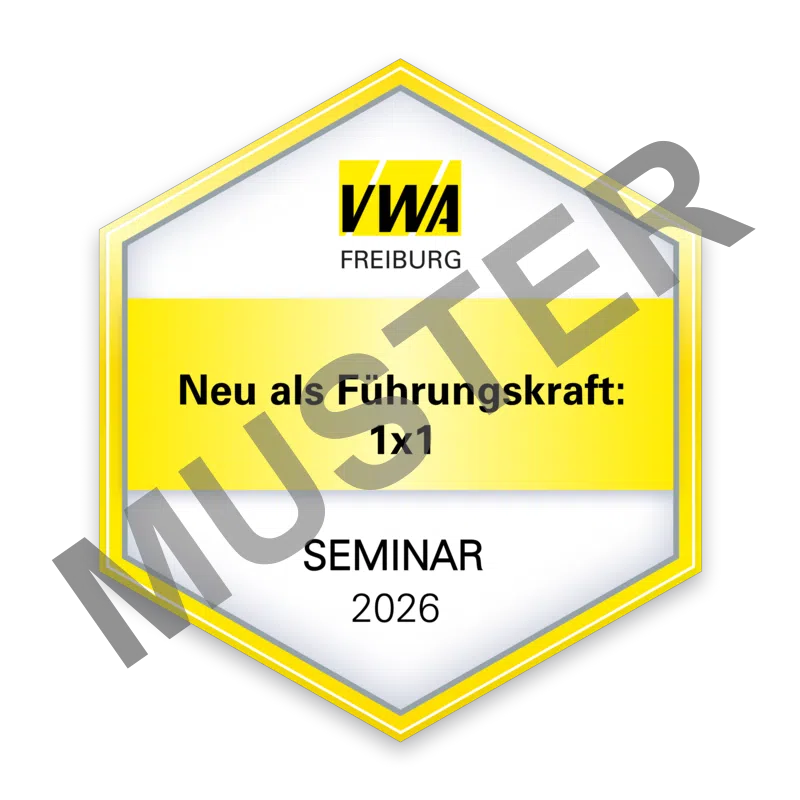 Muster eines Badges: Seminar Neu als Führungskraft: 1x1, 2026